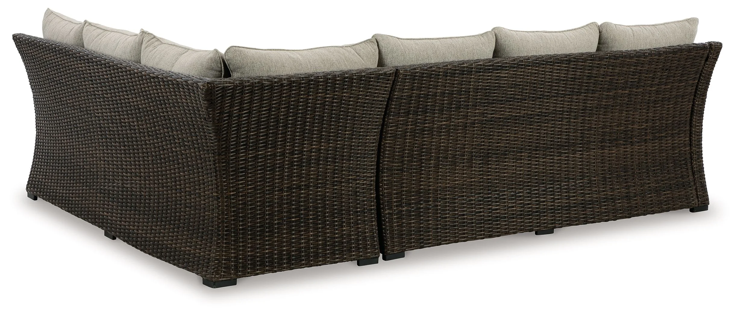 Brook Ranch - Sofa Sectional, Bench With Cushion (Set of 3) - Brown - Image 5