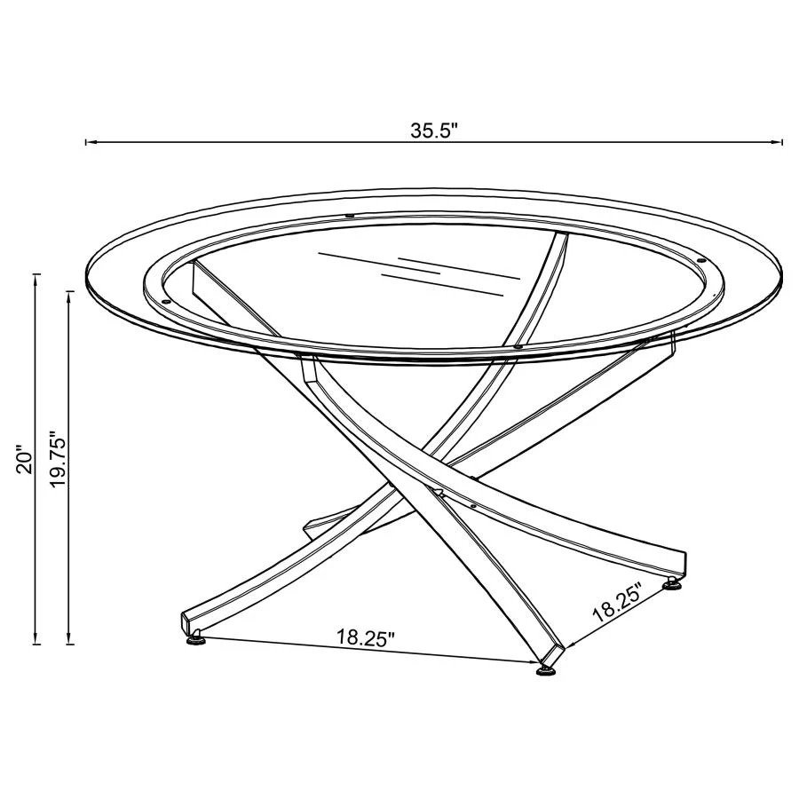 Brooke - Round Glass Top Coffee Table Set - Image 12