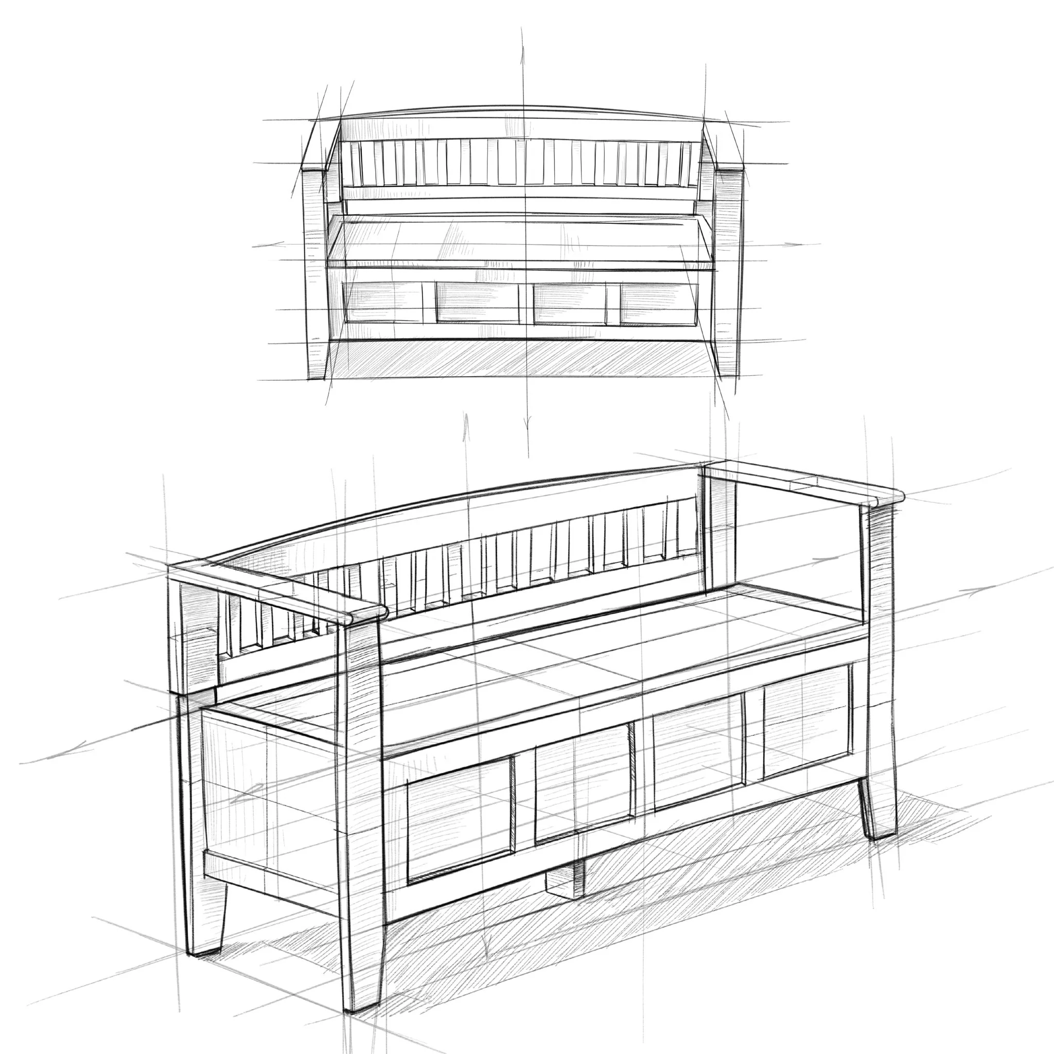 Brooklyn - Handcrafted Entryway Storage Bench - Image 18