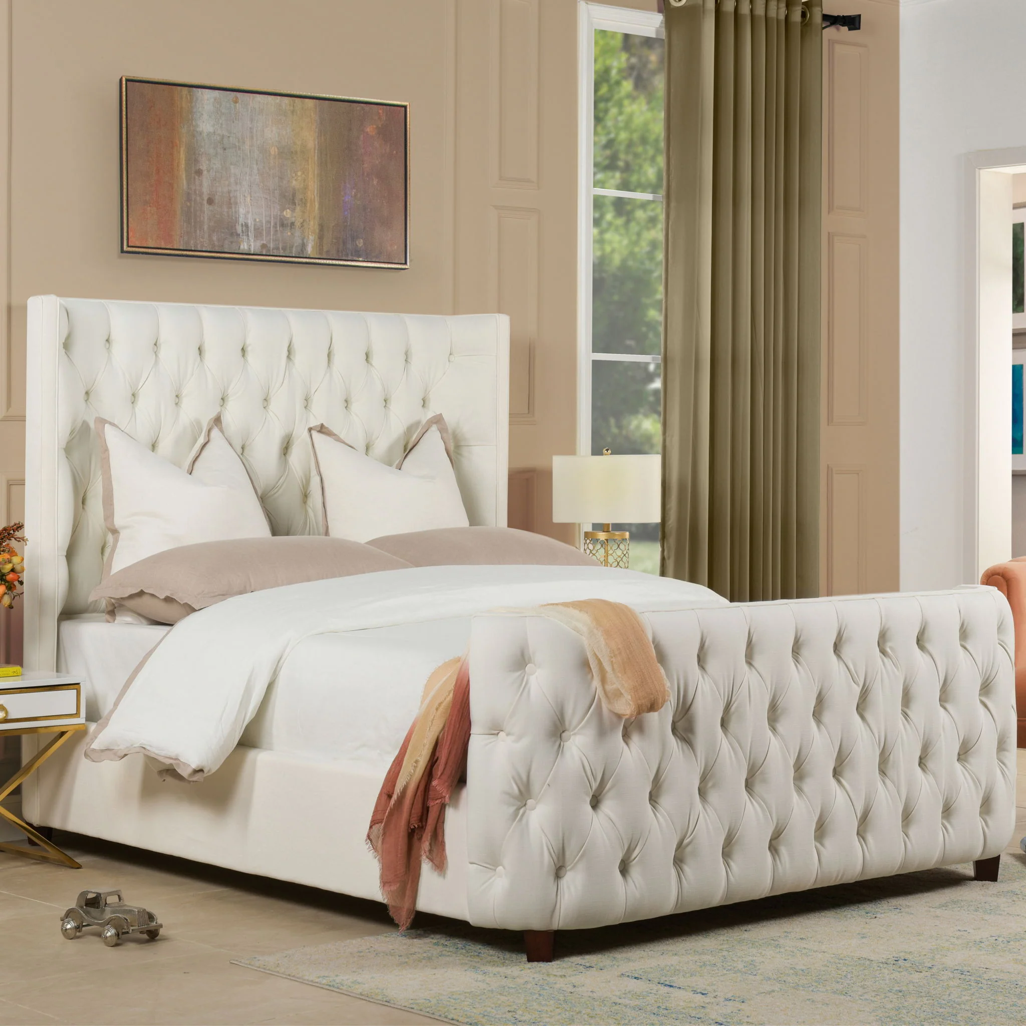 Brooklyn - Tufted Panel Bed Headboard And Footboard Set - Image 46