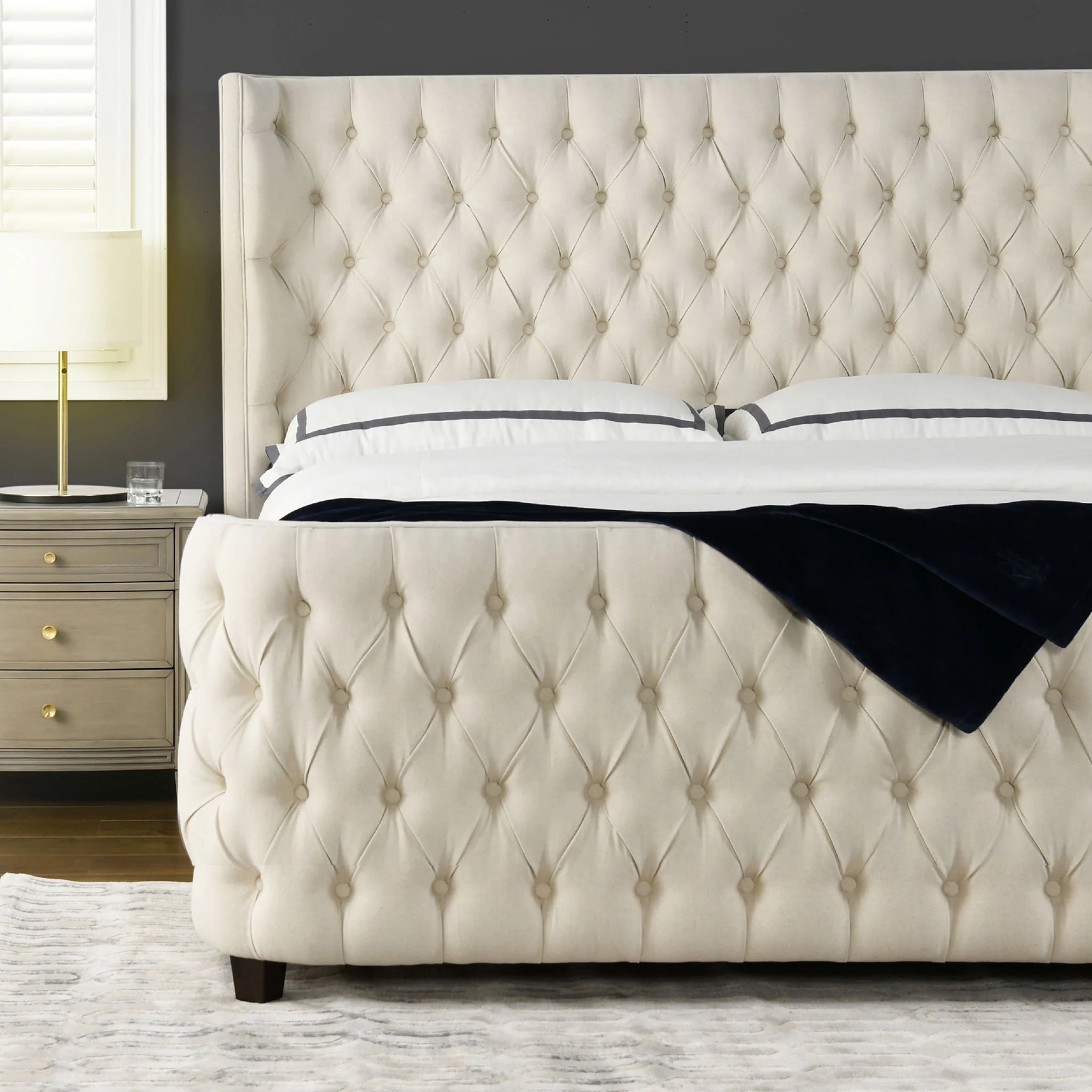 Brooklyn - Tufted Panel Bed Headboard And Footboard Set - Image 49