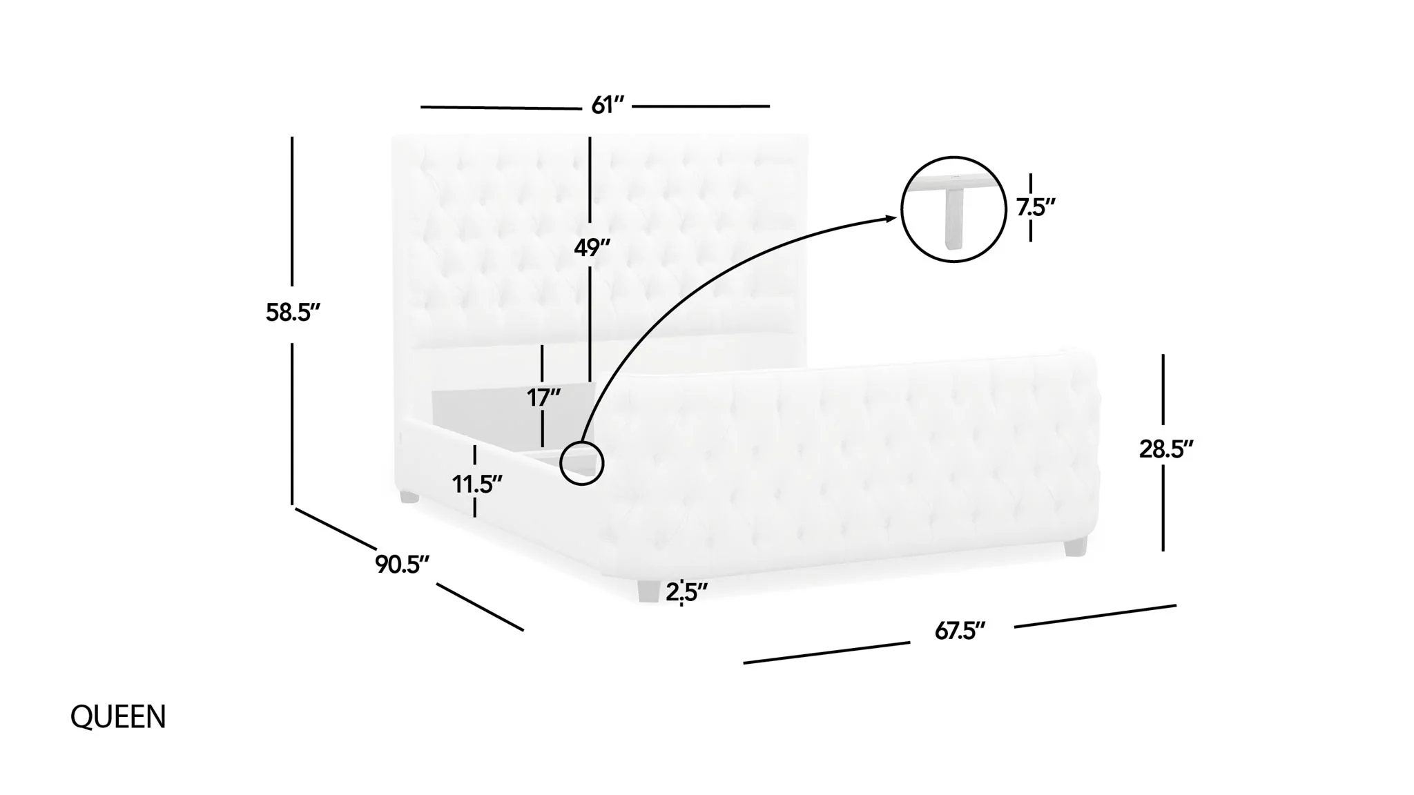 Brooklyn - Tufted Panel Bed Headboard And Footboard Set - Image 52