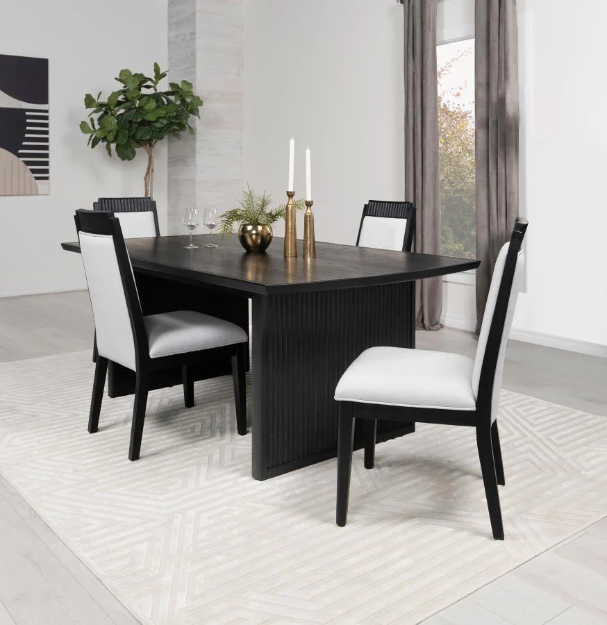 Brookmead Extension Leaf Dining Table Set Black - Image 28