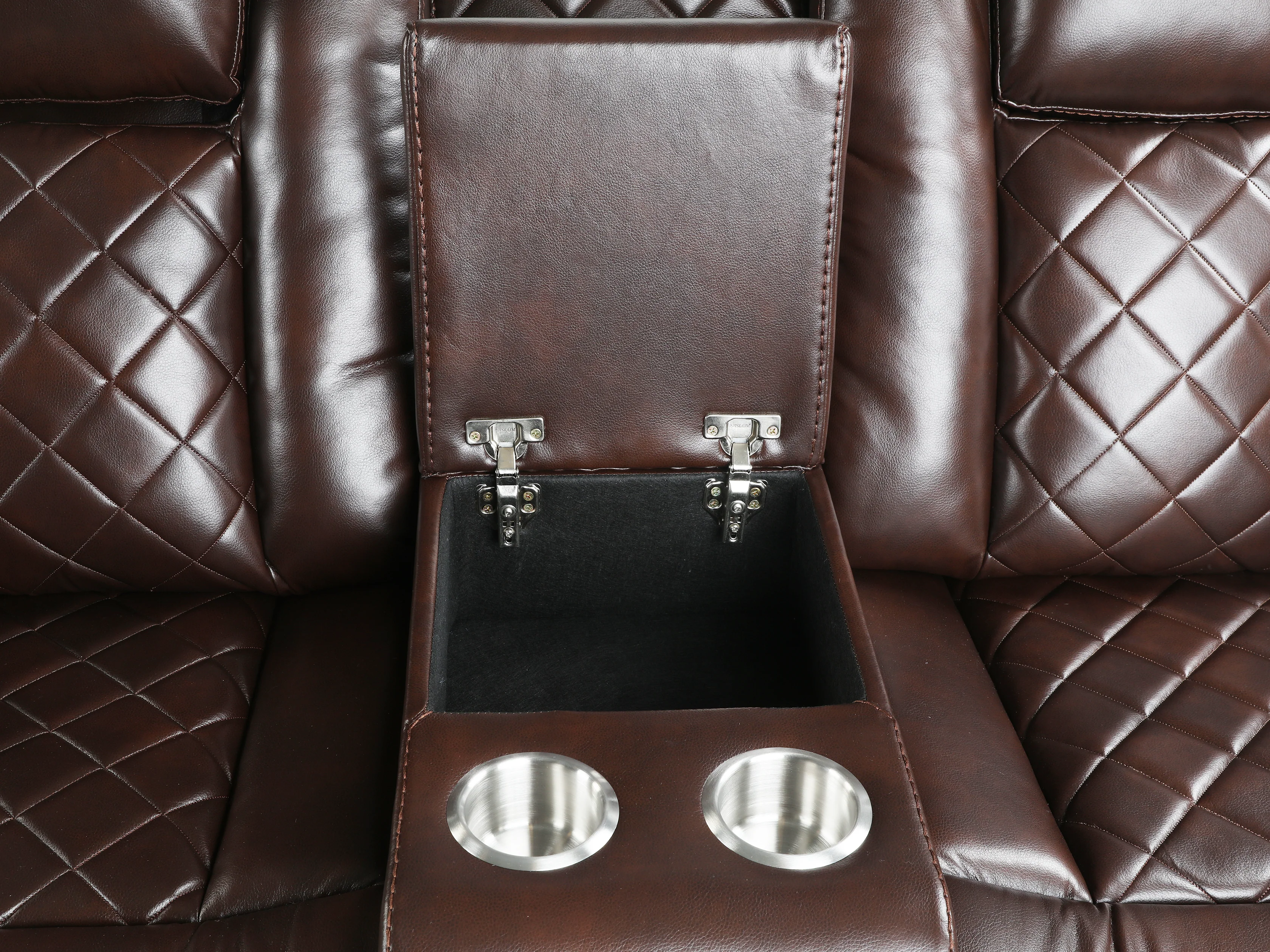 Brown 3 Piece Power Reclining Living Room Set w/ Power Headrests, LED, USB & Console Audio - Image 16