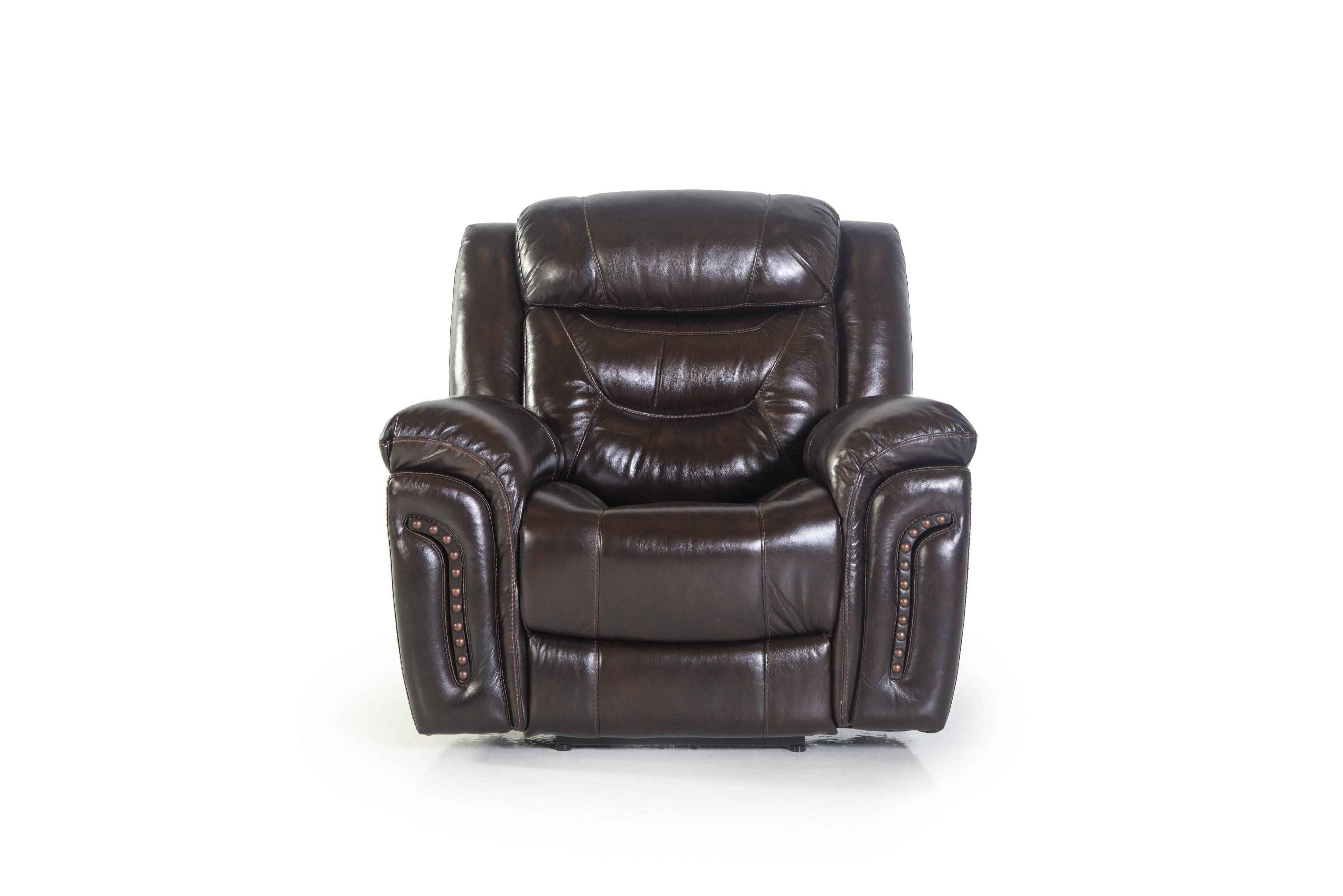 Chocolate Brown Top Grain Leather Power Reclining Sofa, Loveseat & Recliner – 3-Piece Living Room Set with USB - Image 5