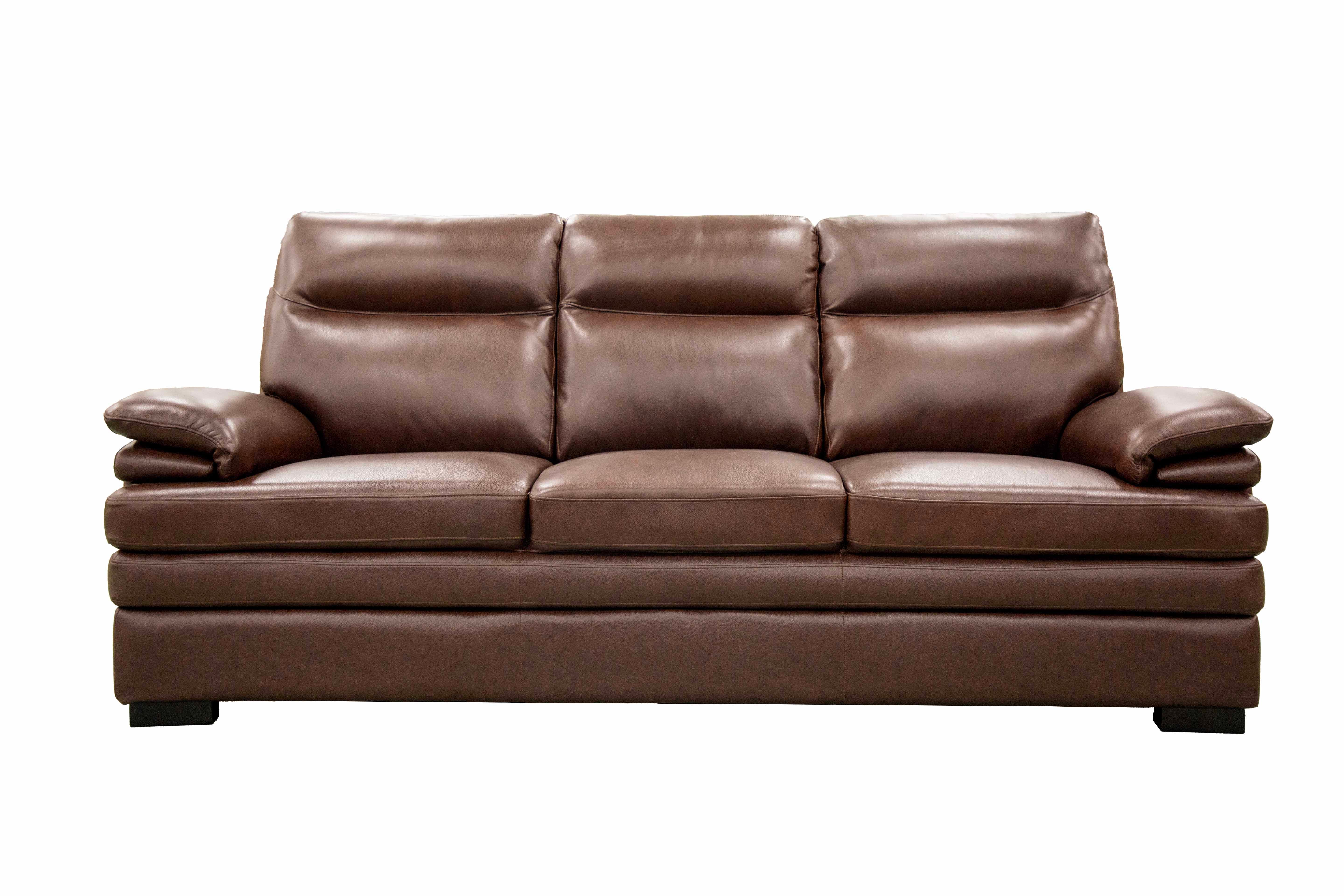 Brown Top Grain Leather 3-Piece Living Room Set with Sofa, Loveseat and Chair - Image 3