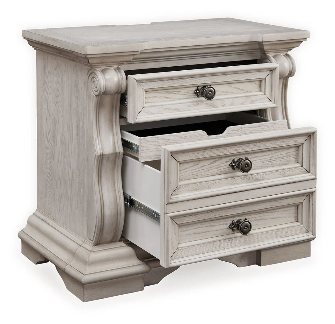 Bruchandi - Three Drawer Night Stand - Antique White - Image 2