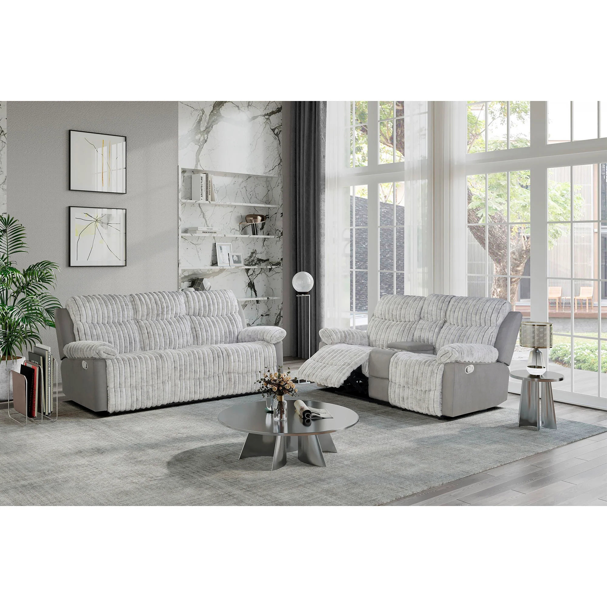 Bruni - Console Reclining Loveseat With Manual Recline - Image 16