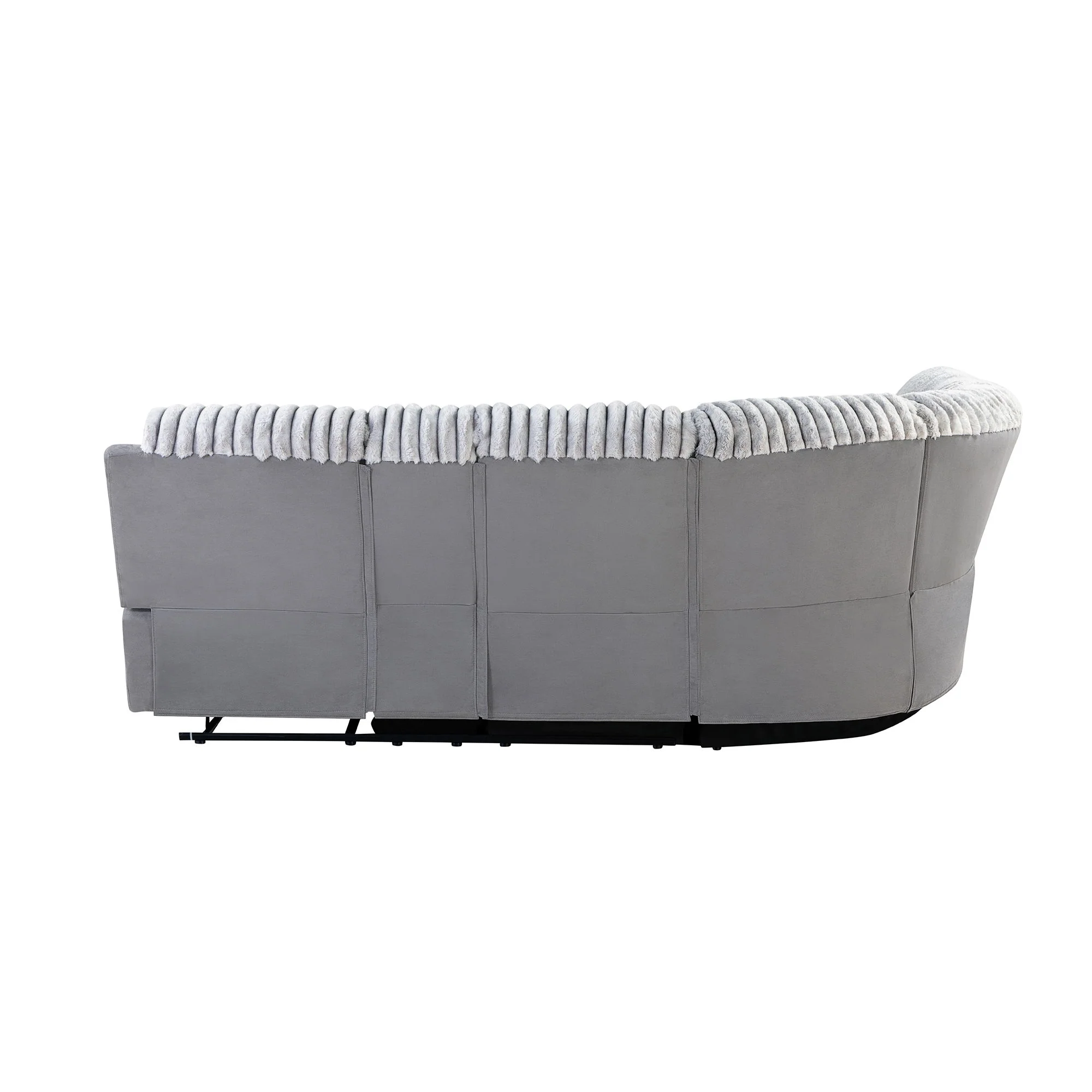 Bruni - Sectional Sofa With LED Lighting And Manual Recline - Gray - Image 6