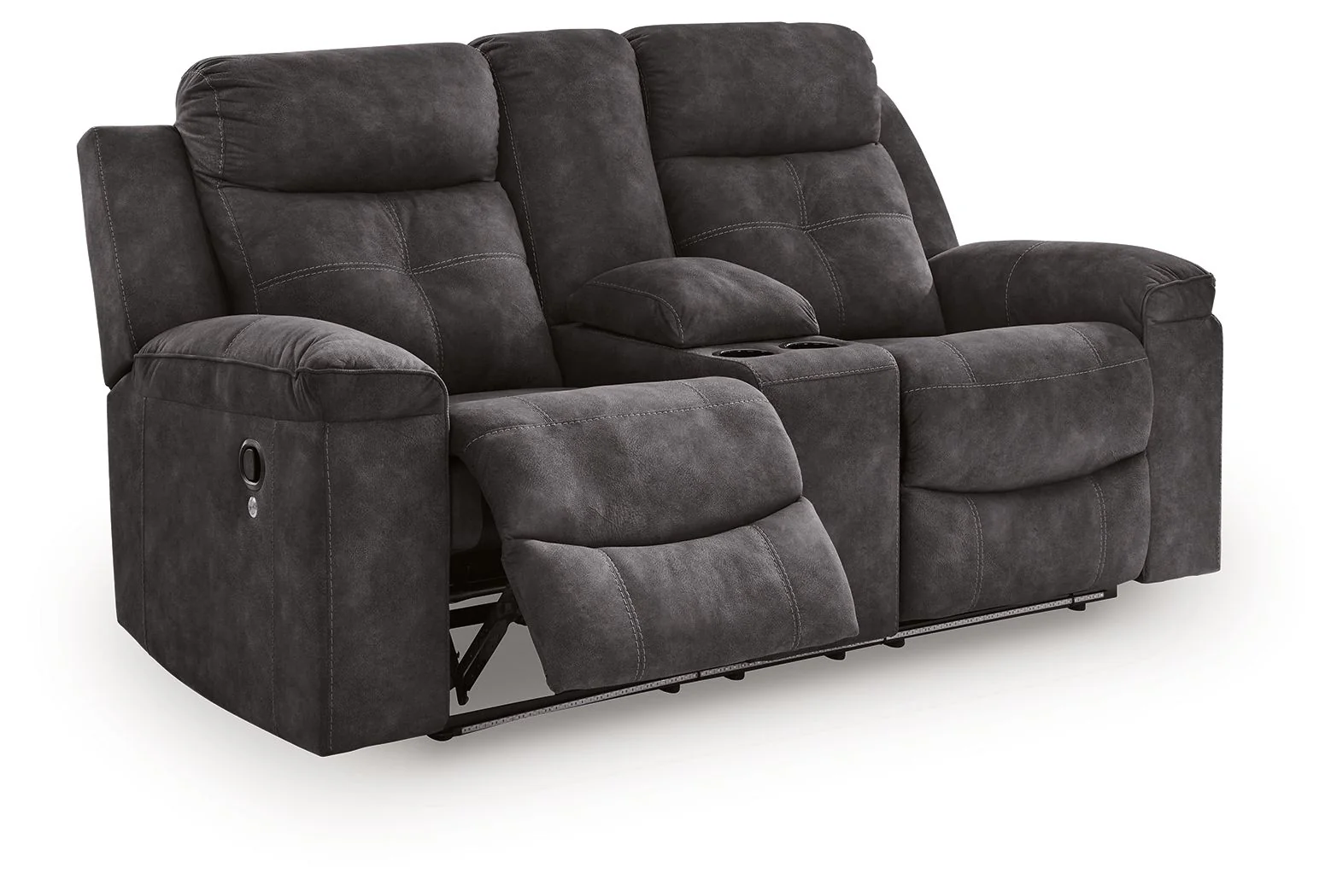 Brysonview - Double Reclining Loveseat With Console - Charcoal - Image 2