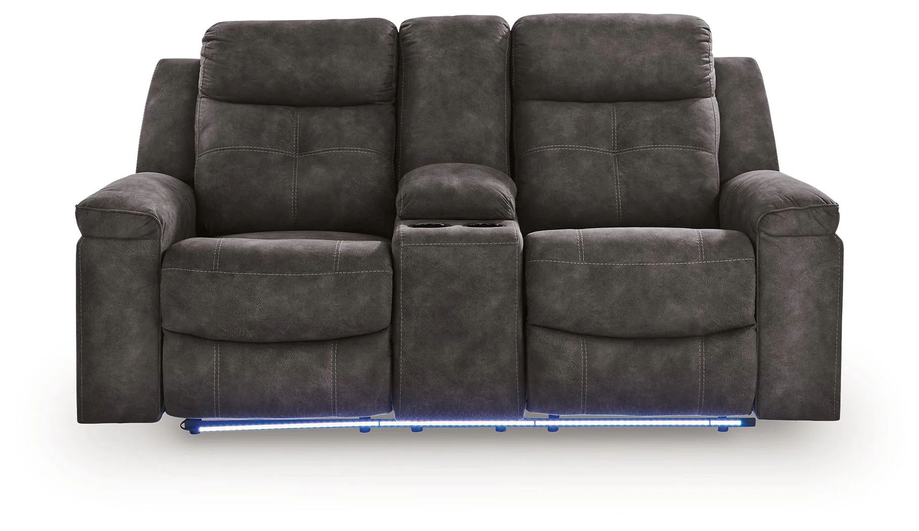 Brysonview - Double Reclining Loveseat With Console - Charcoal - Image 5