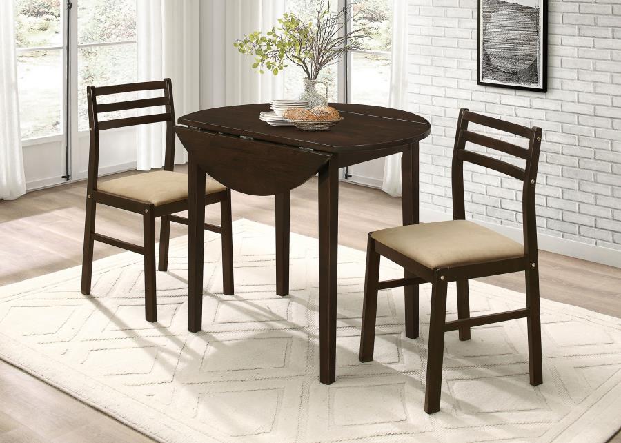 Bucknell - 3 Piece Round Drop Leaf Dining Table Set - Image 6