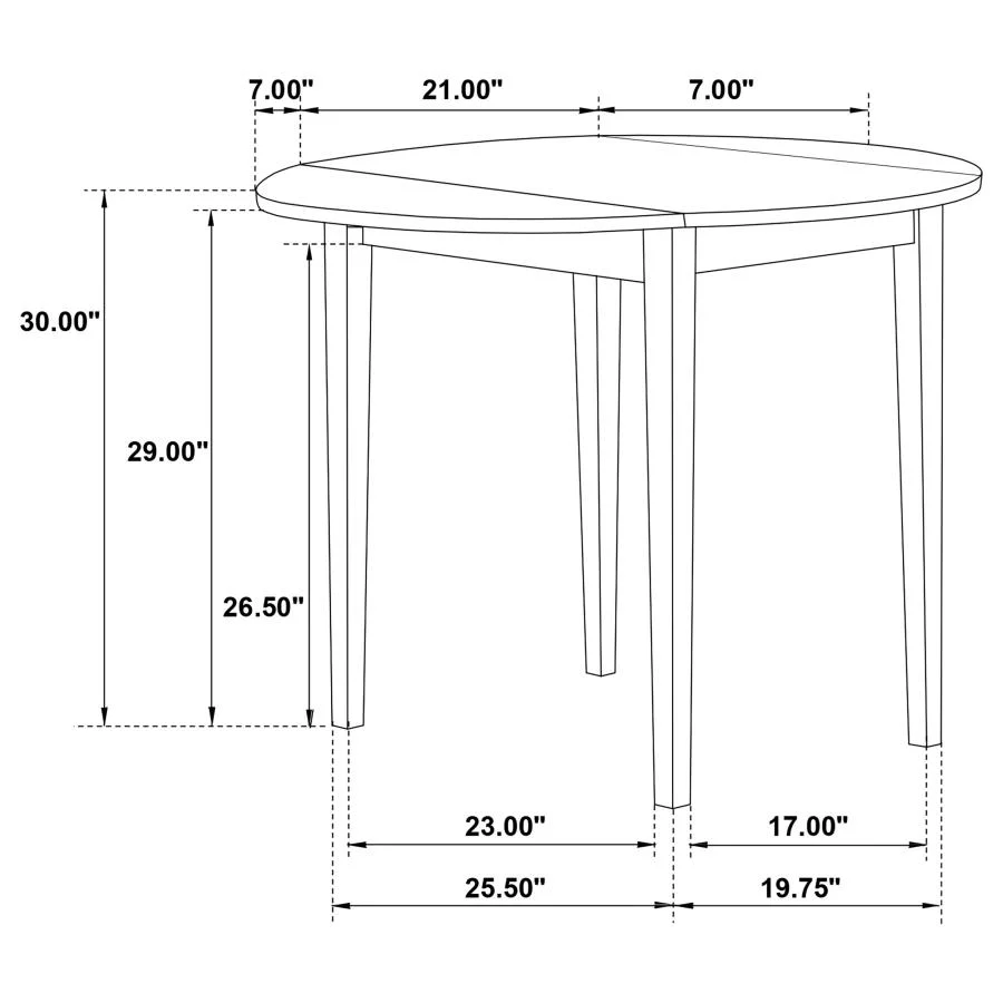 Bucknell - 3 Piece Round Drop Leaf Dining Table Set - White - Image 16