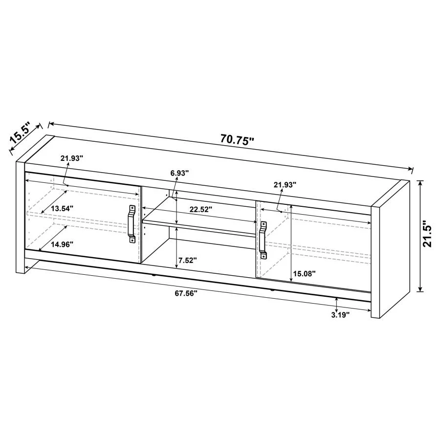 Burke - 2 Door Engineered Wood TV Stand - Gray Driftwood - Image 10