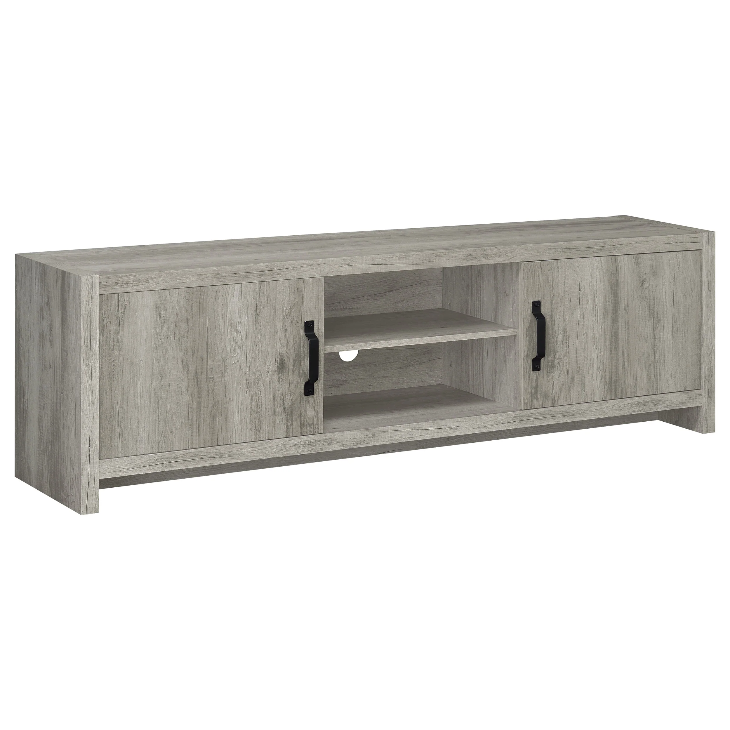 Burke - 2 Door Engineered Wood TV Stand - Gray Driftwood - Image 11