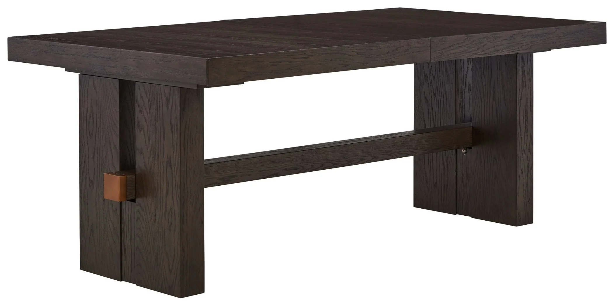 Burkhaus - Rectangular Dining Room Extension Table - Dark Brown - Image 7