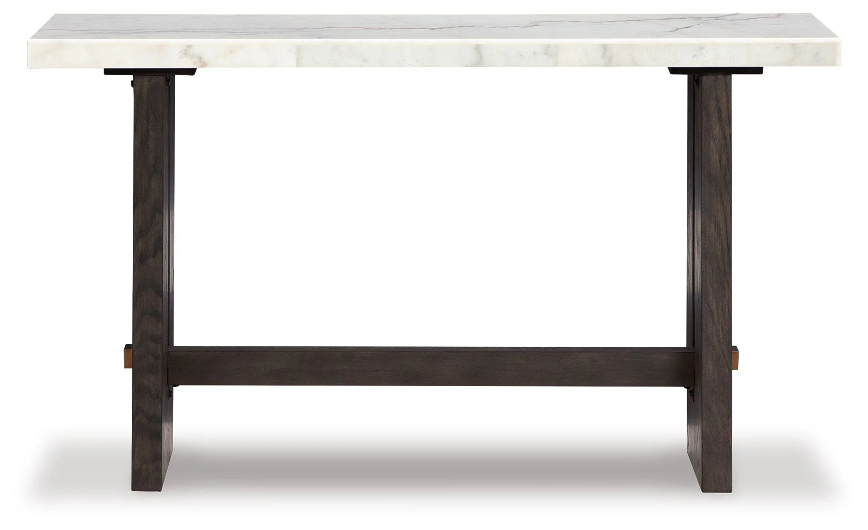 Burkhaus - Sofa Table - White / Dark Brown - Image 7