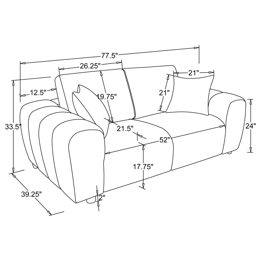 Burnett - Chenille Upholstered Sofa Set - Image 60