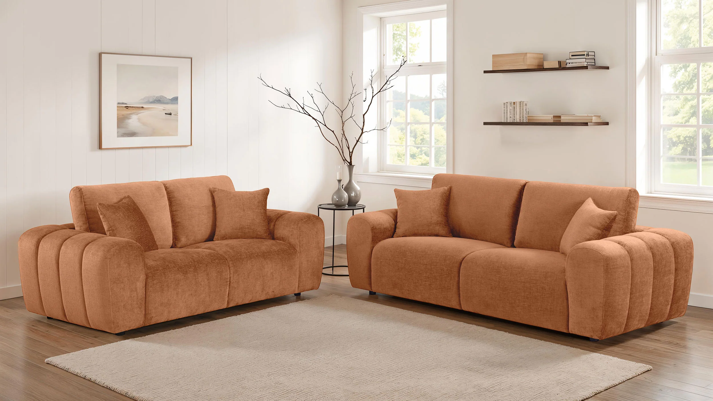 Burnett - Chenille Upholstered Sofa Set - Image 74