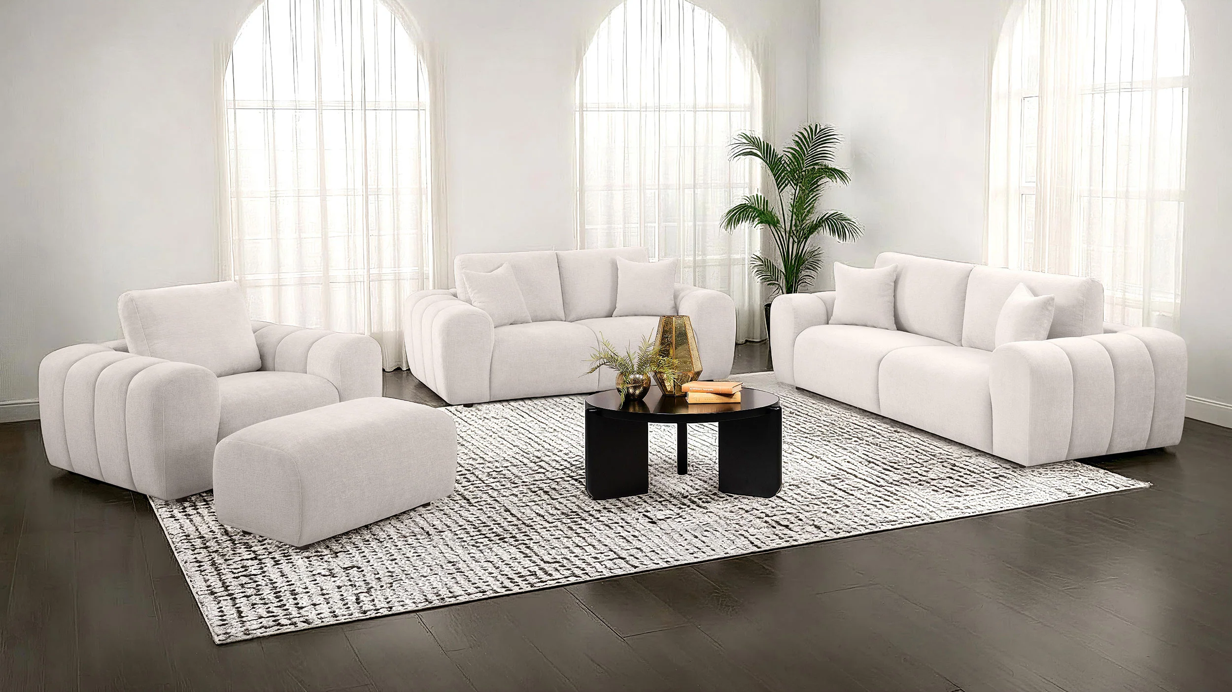 Burnett - Chenille Upholstered Sofa Set - Image 78