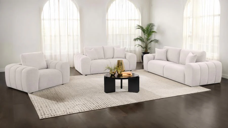 Burnett - Chenille Upholstered Wide Arm Loveseat - Image 24