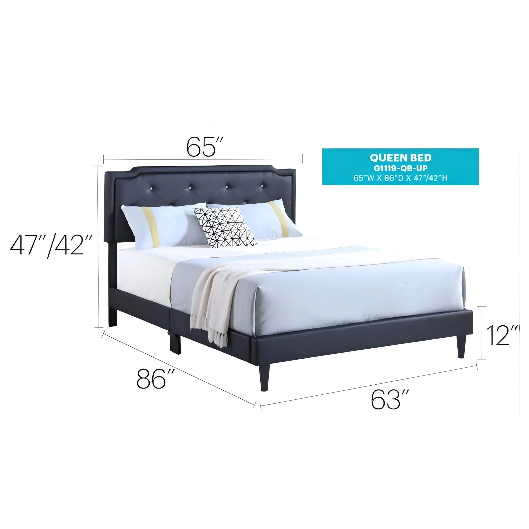 Button Tufted Bed Charming For Cozy Spaces - Image 20