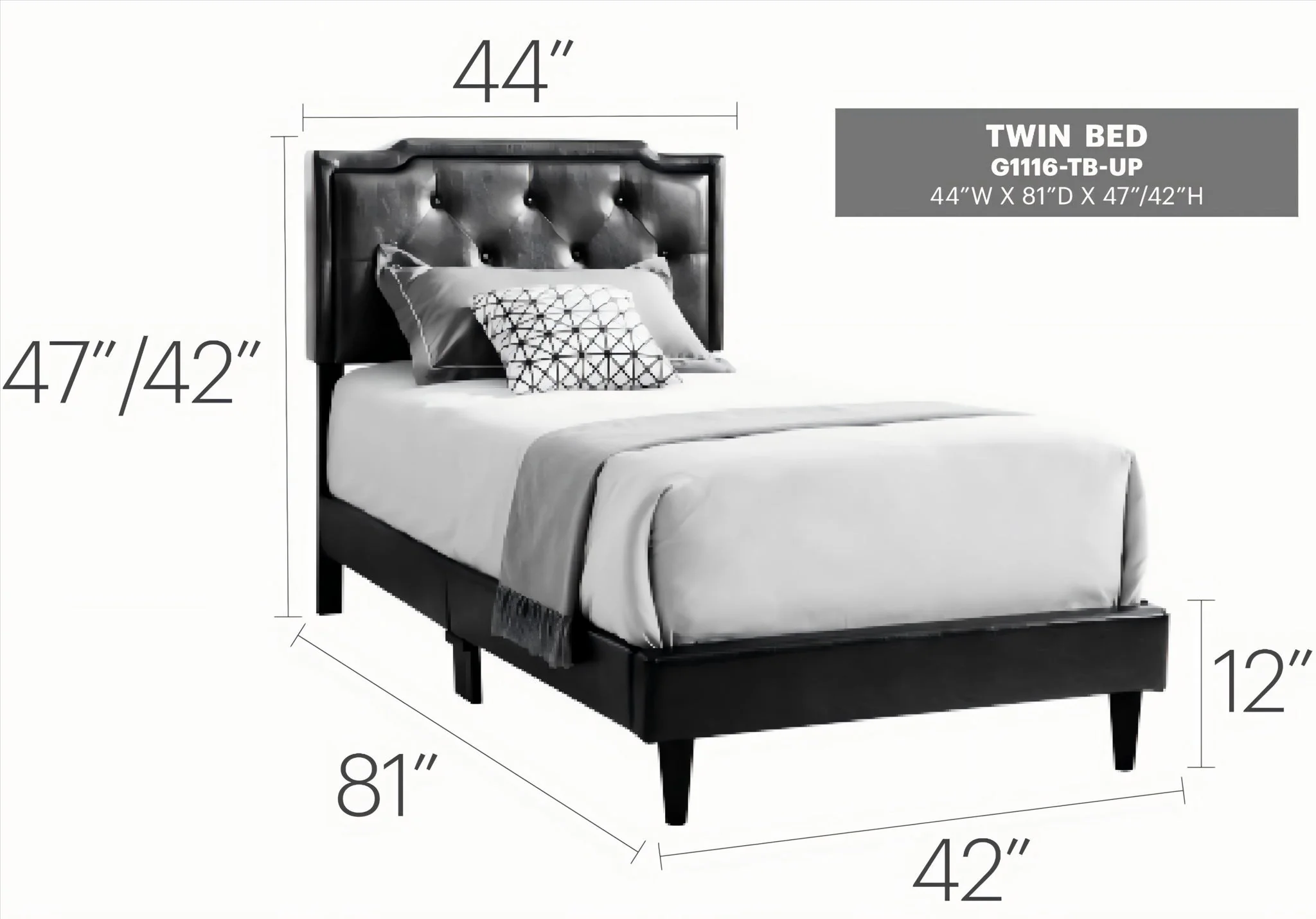 Button Tufted Bed Charming For Cozy Spaces - Image 28