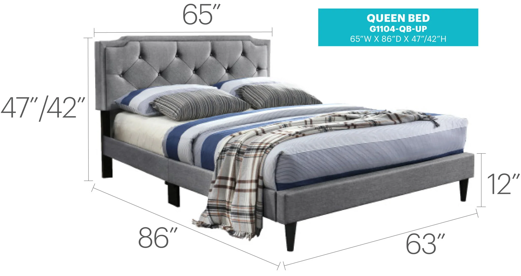 Button Tufted Bed Charming For Cozy Spaces - Image 42