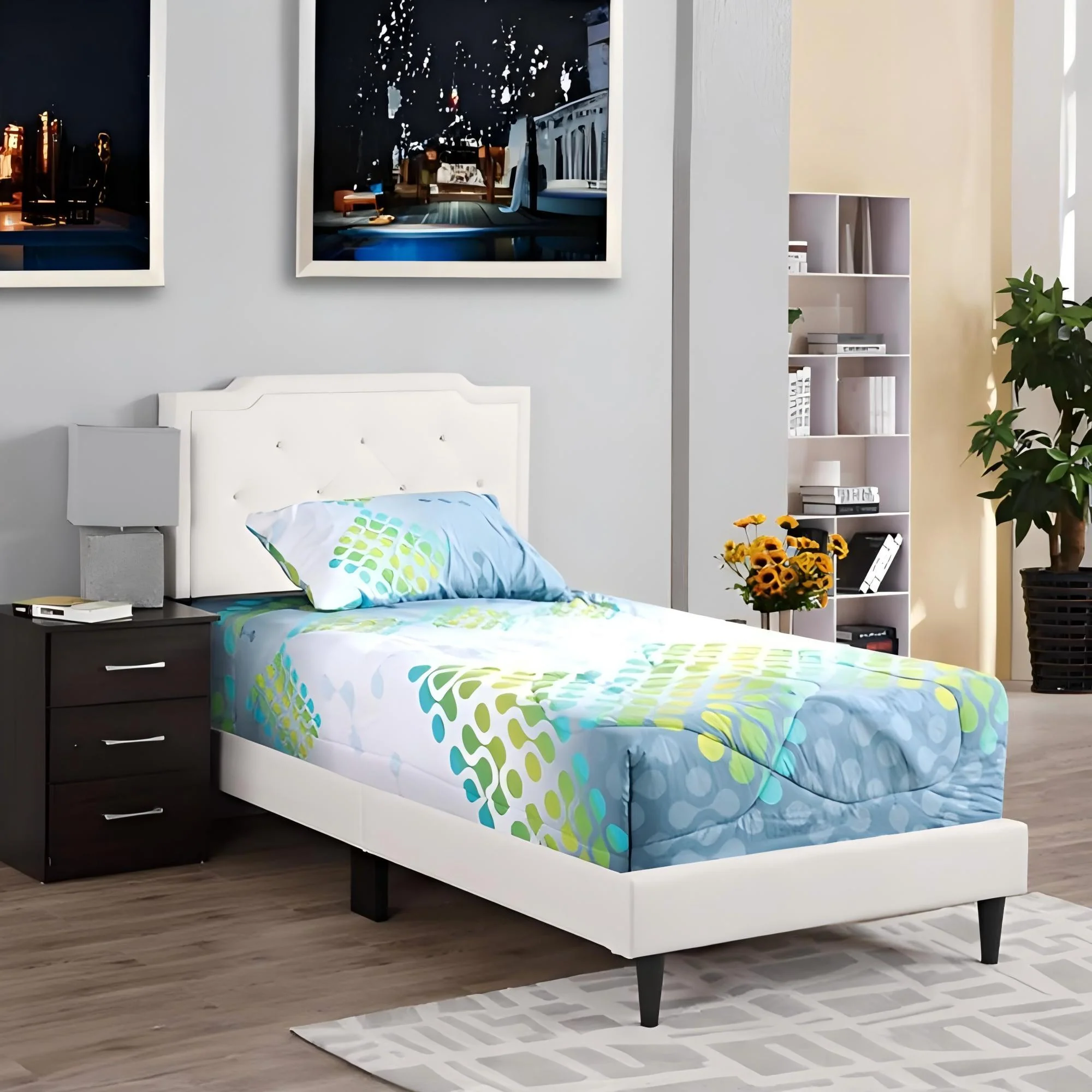 Button Tufted Bed Charming For Cozy Spaces - Image 99