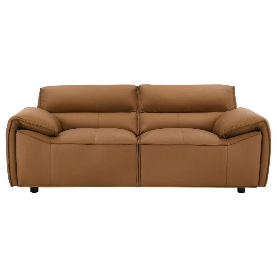 Buxton - Top Grain Leather Upholstered Loveseat - Image 5