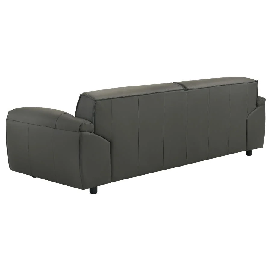 Buxton - Top Grain Leather Upholstered Sofa - Image 12