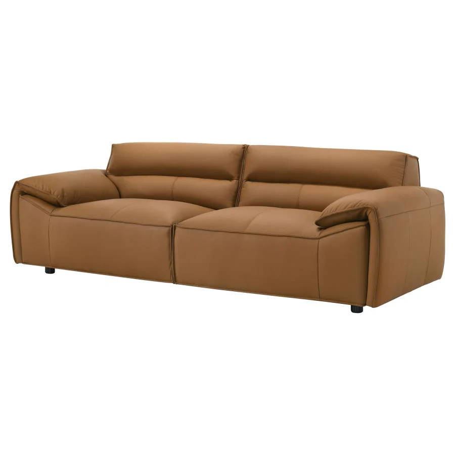 Buxton - Top Grain Leather Upholstered Sofa - Image 7