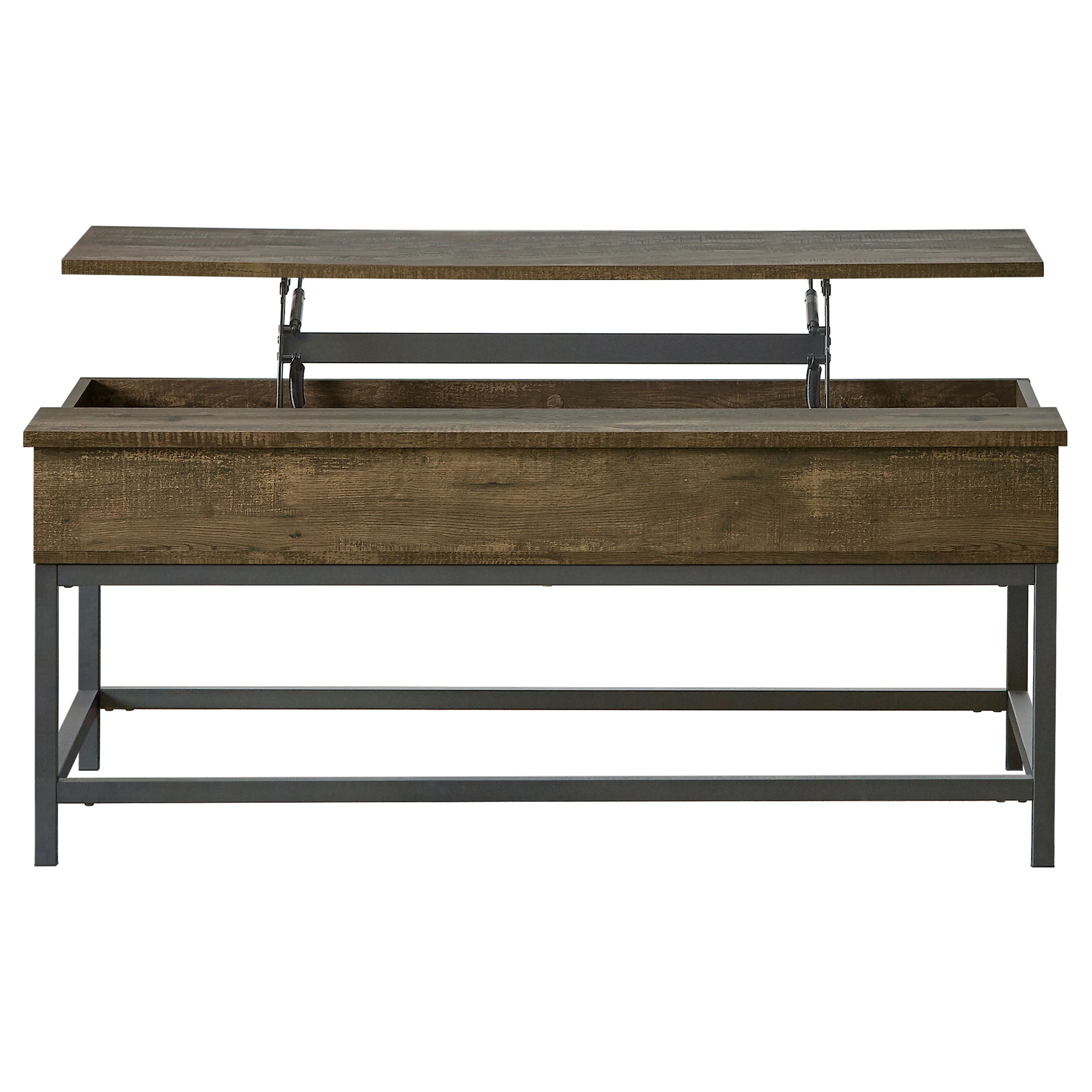 Byers - Engineered Wood Lift Top Coffee Table - Brown Oak - Image 5