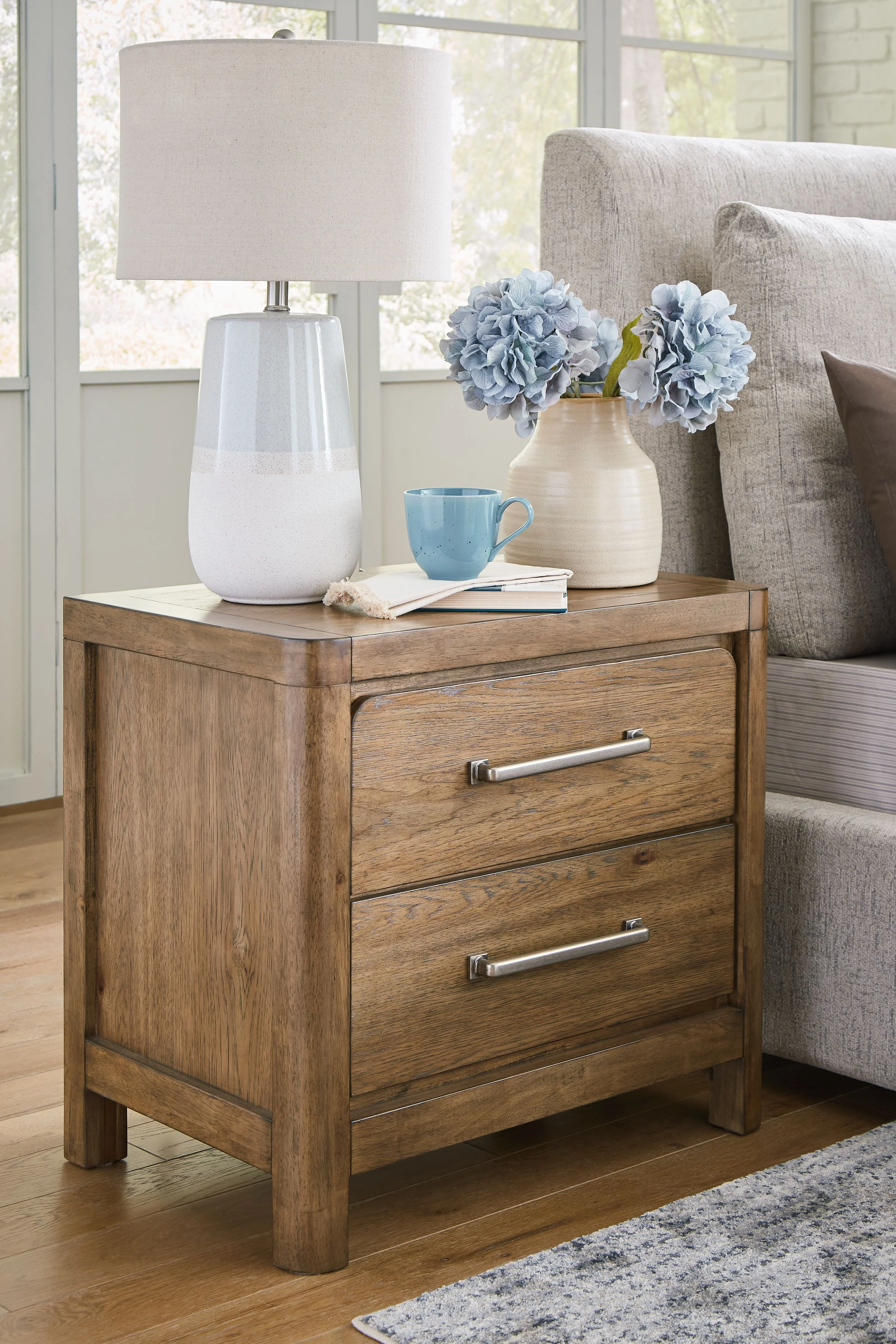 Cabalynn - Two Drawer Night Stand - Light Brown - Image 12