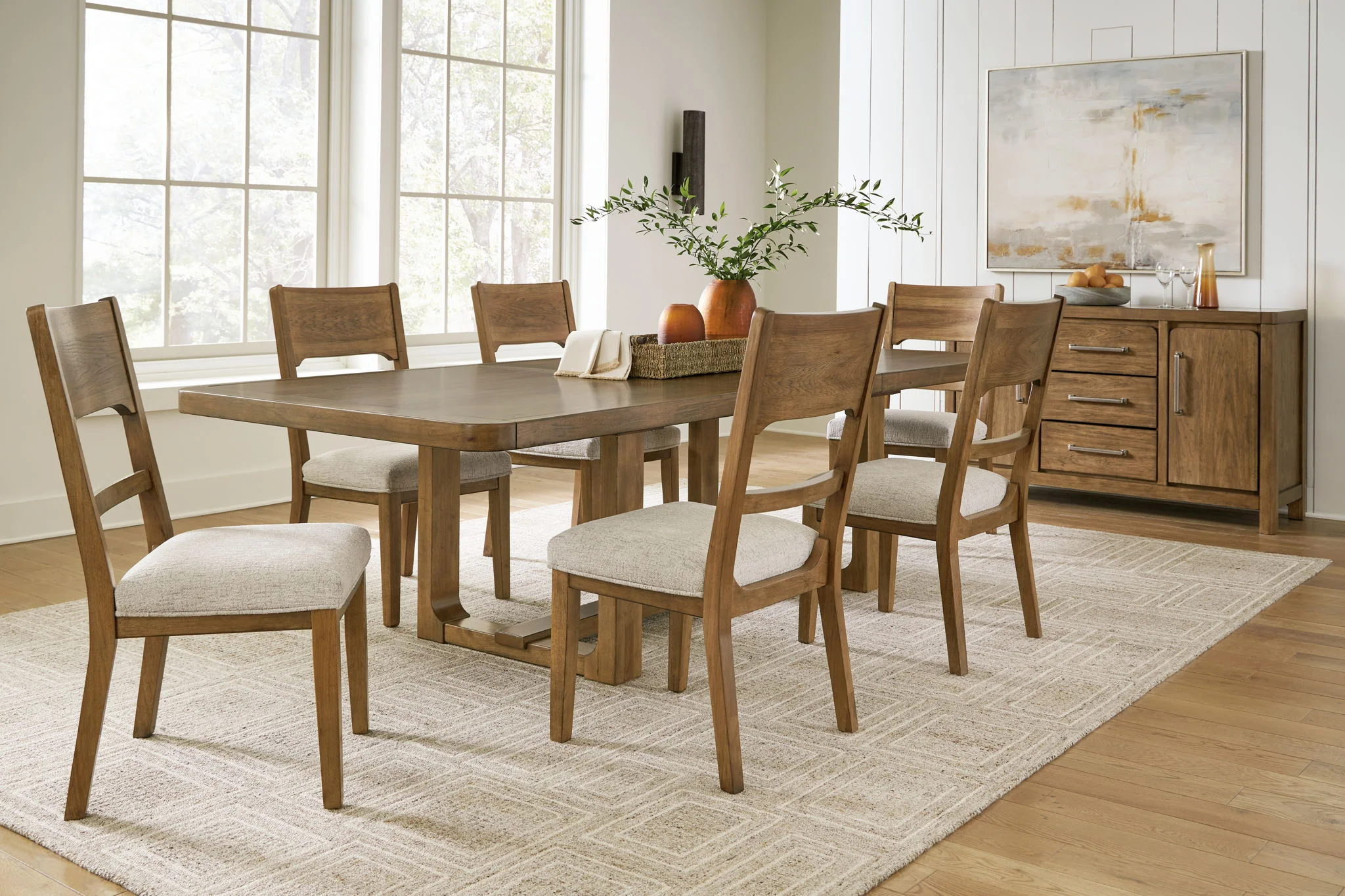 Cabalynn - Dining Uph Side Chair (Set of 2) - Oatmeal / Light Brown - Image 6