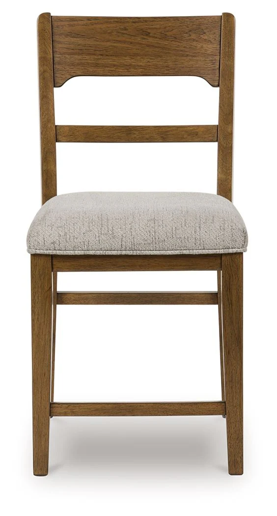 Cabalynn - Upholstered Barstool (Set of 2) - Oatmeal / Light Brown - Image 8