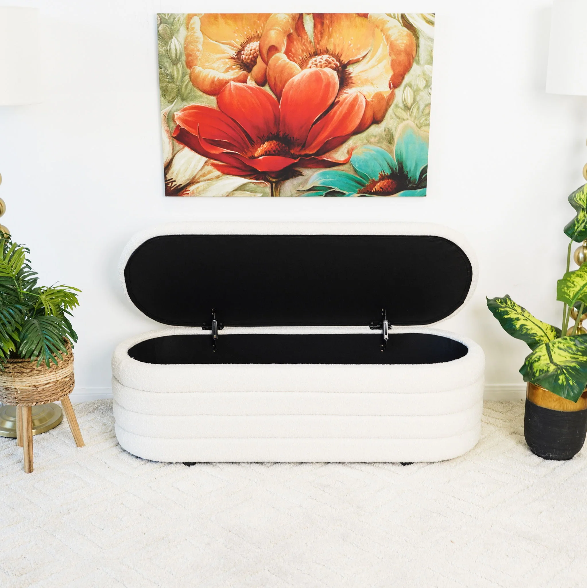 Cabana - Bench With Storage - Ivory - Image 3