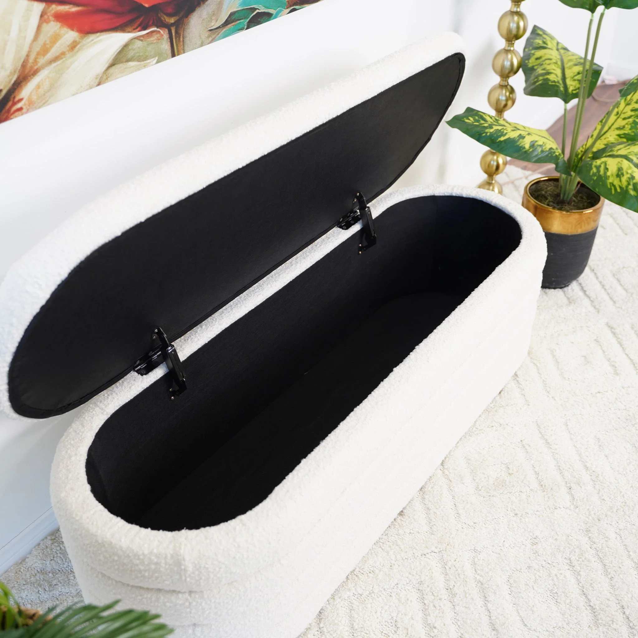 Cabana - Bench With Storage - Ivory - Image 6