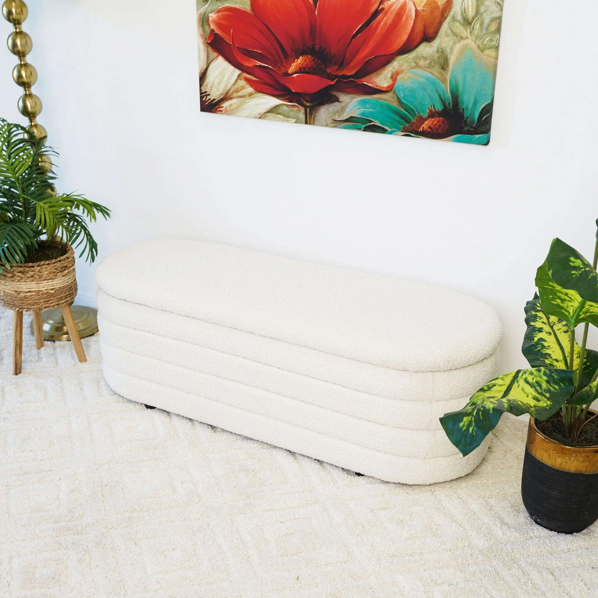 Cabana - Bench With Storage - Ivory - Image 7