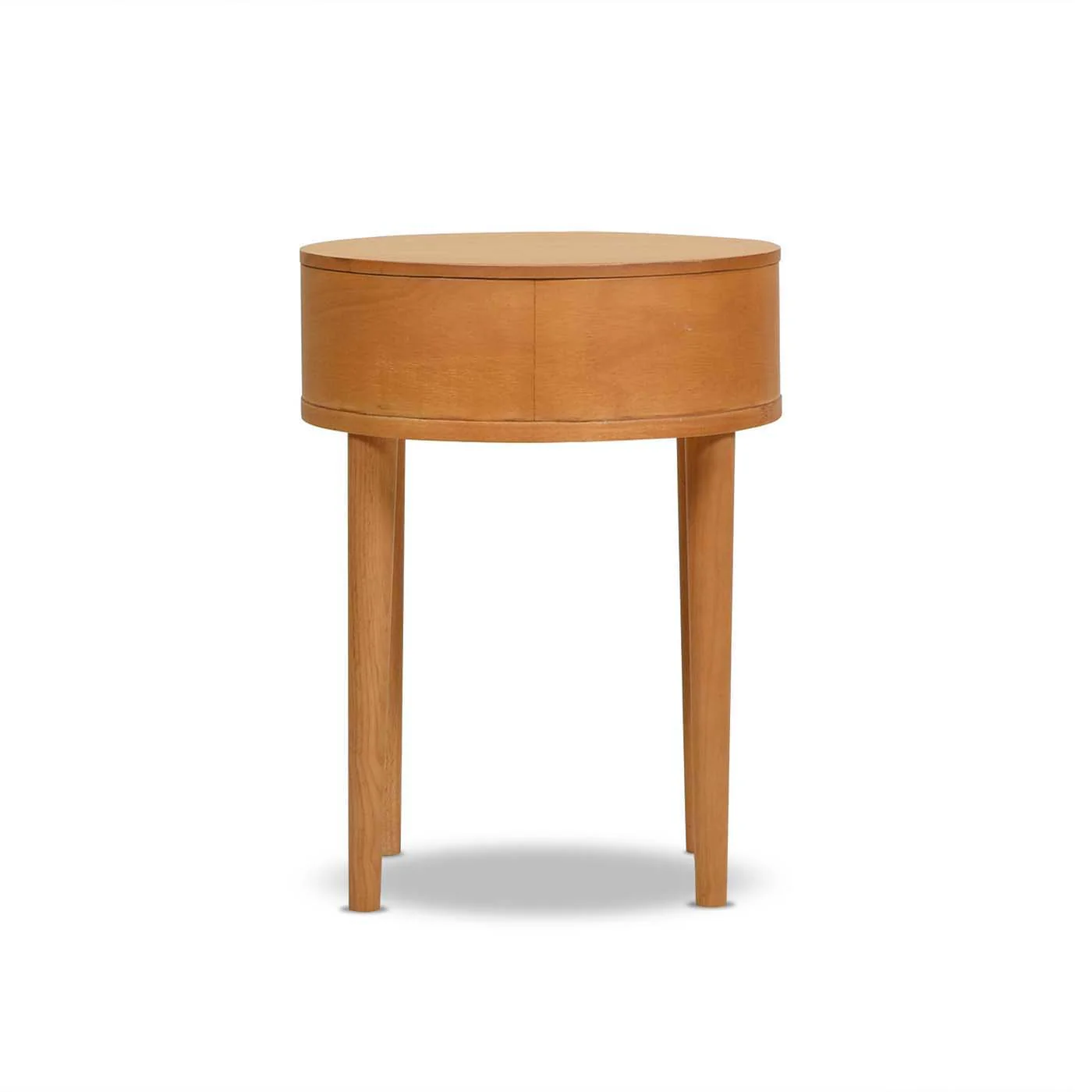 Cabana - Round Cane Storage Side Table - Natural Brown Oak - Image 6