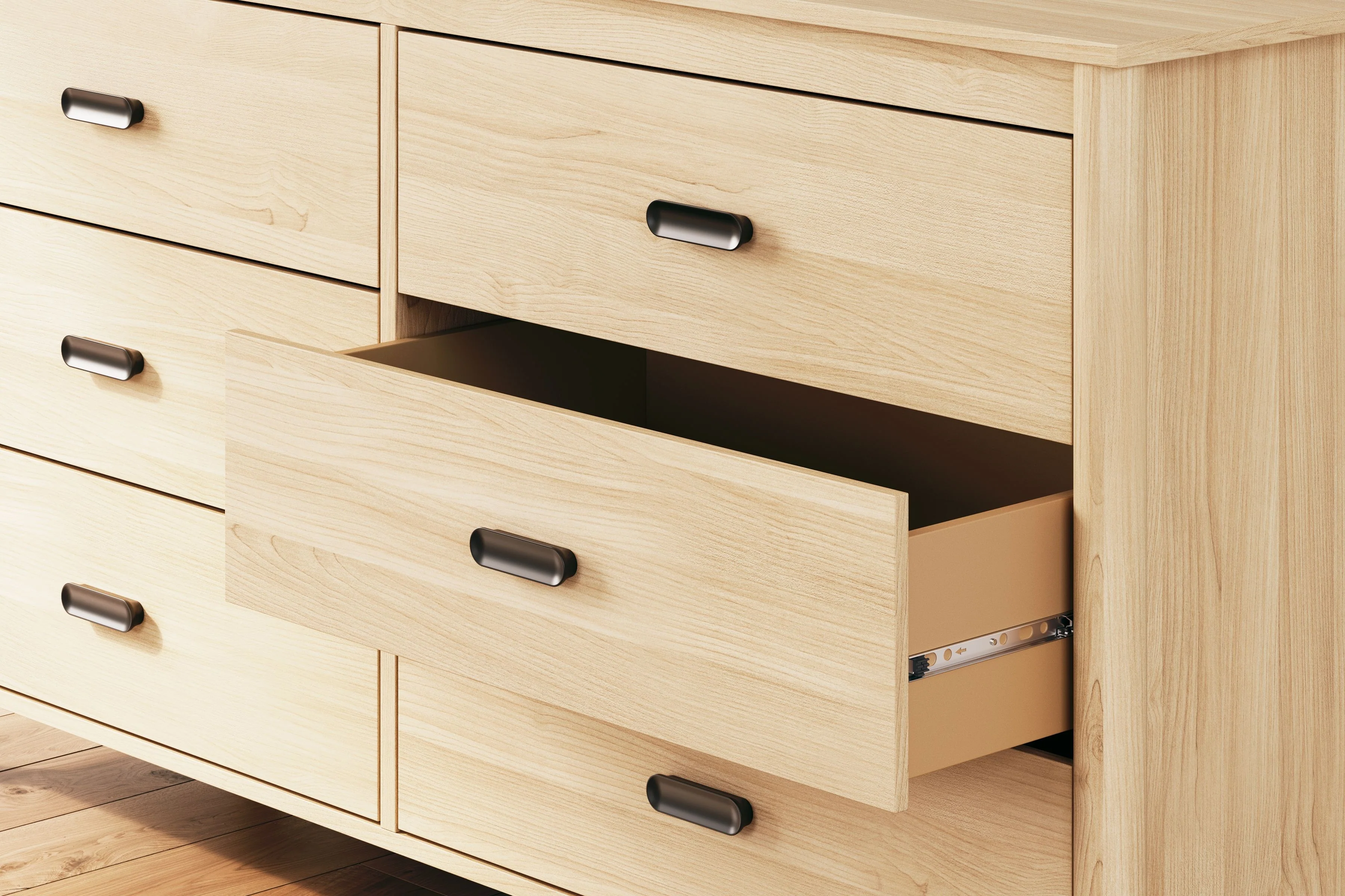 Cabinella - Six Drawer Dresser - Tan - Image 8