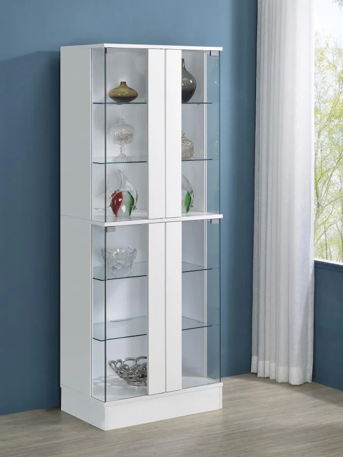 Cabra - 4-door LED Curio Display Cabinet - Image 3