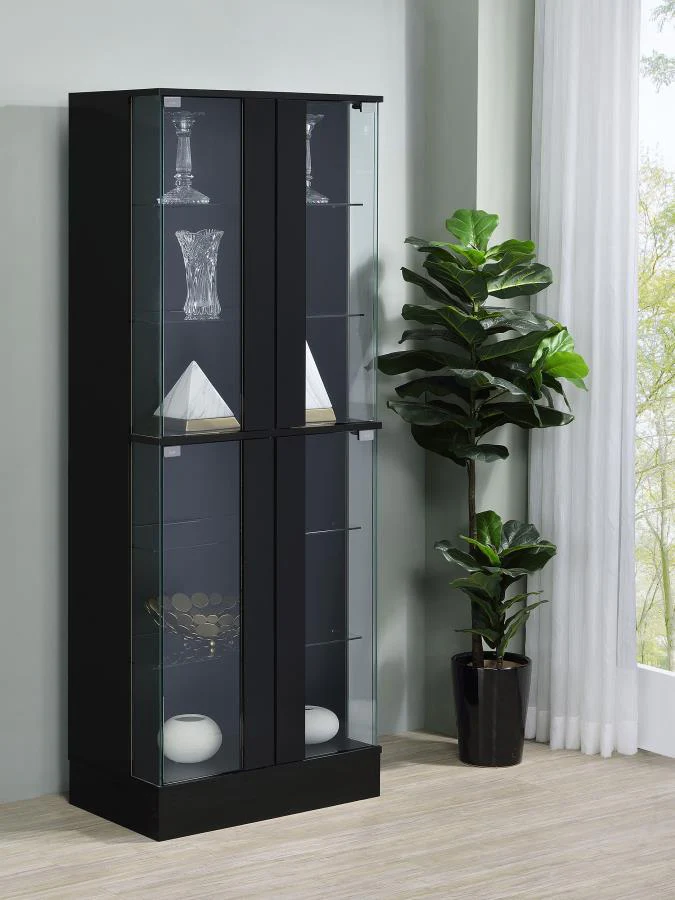 Cabra - 4-door LED Curio Display Cabinet - Image 4