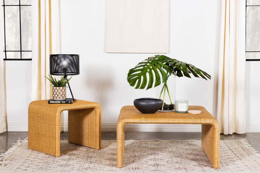 Cahya - Woven Rattan Table - Image 31