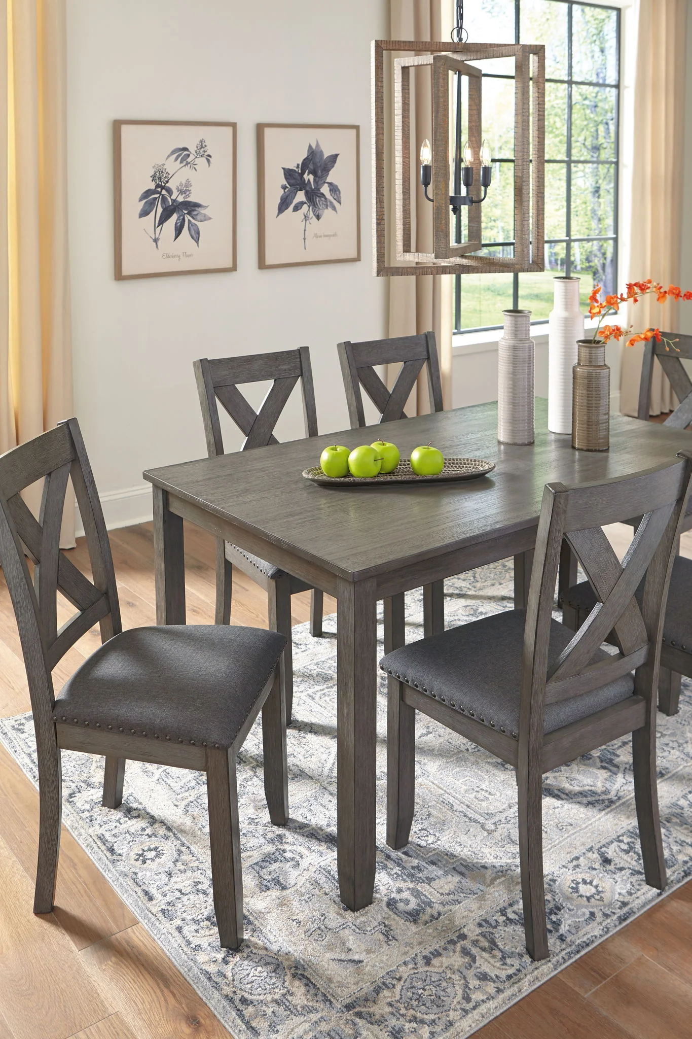 Caitbrook - RECT DRM Table Set (Set of 7) - Gray - Image 9