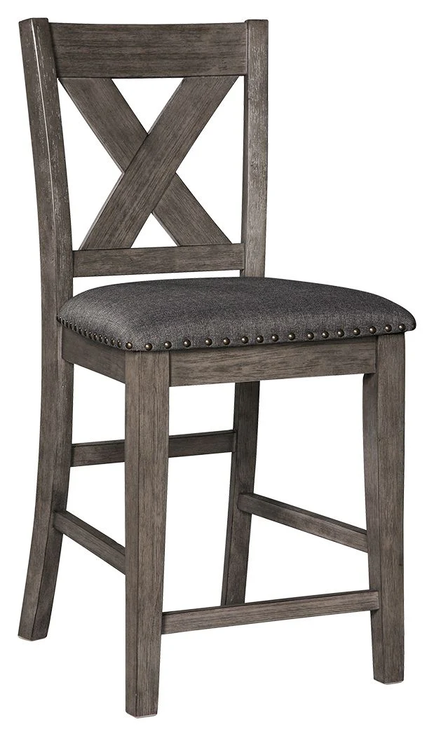 Caitbrook - Upholstered Barstool (Set of 2) - Gray - Image 5
