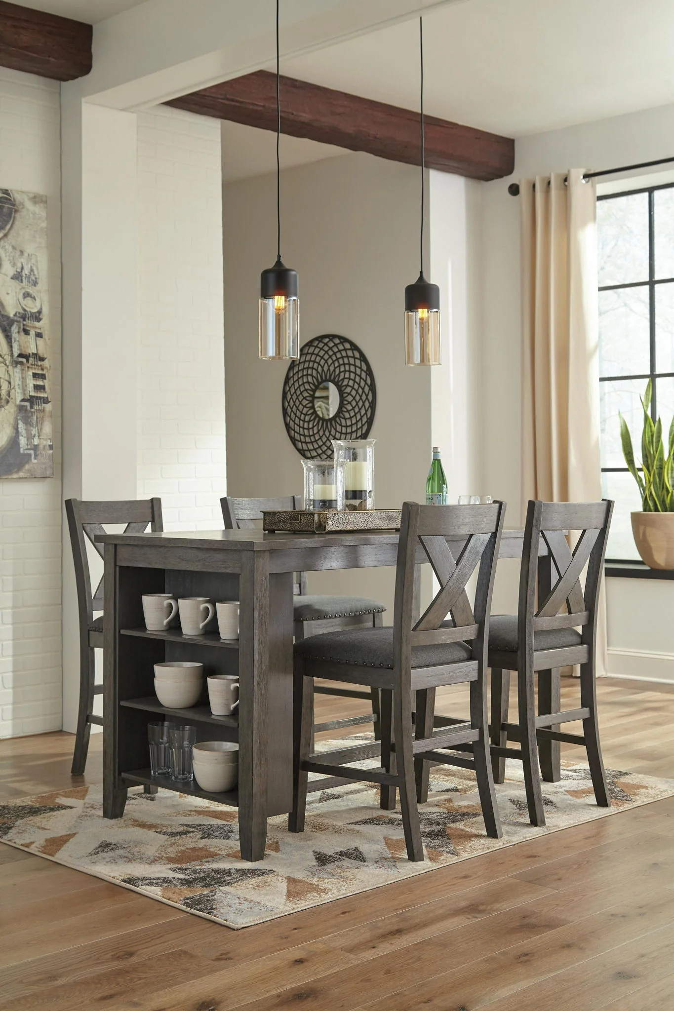 Caitbrook - Upholstered Barstool (Set of 2) - Gray - Image 6