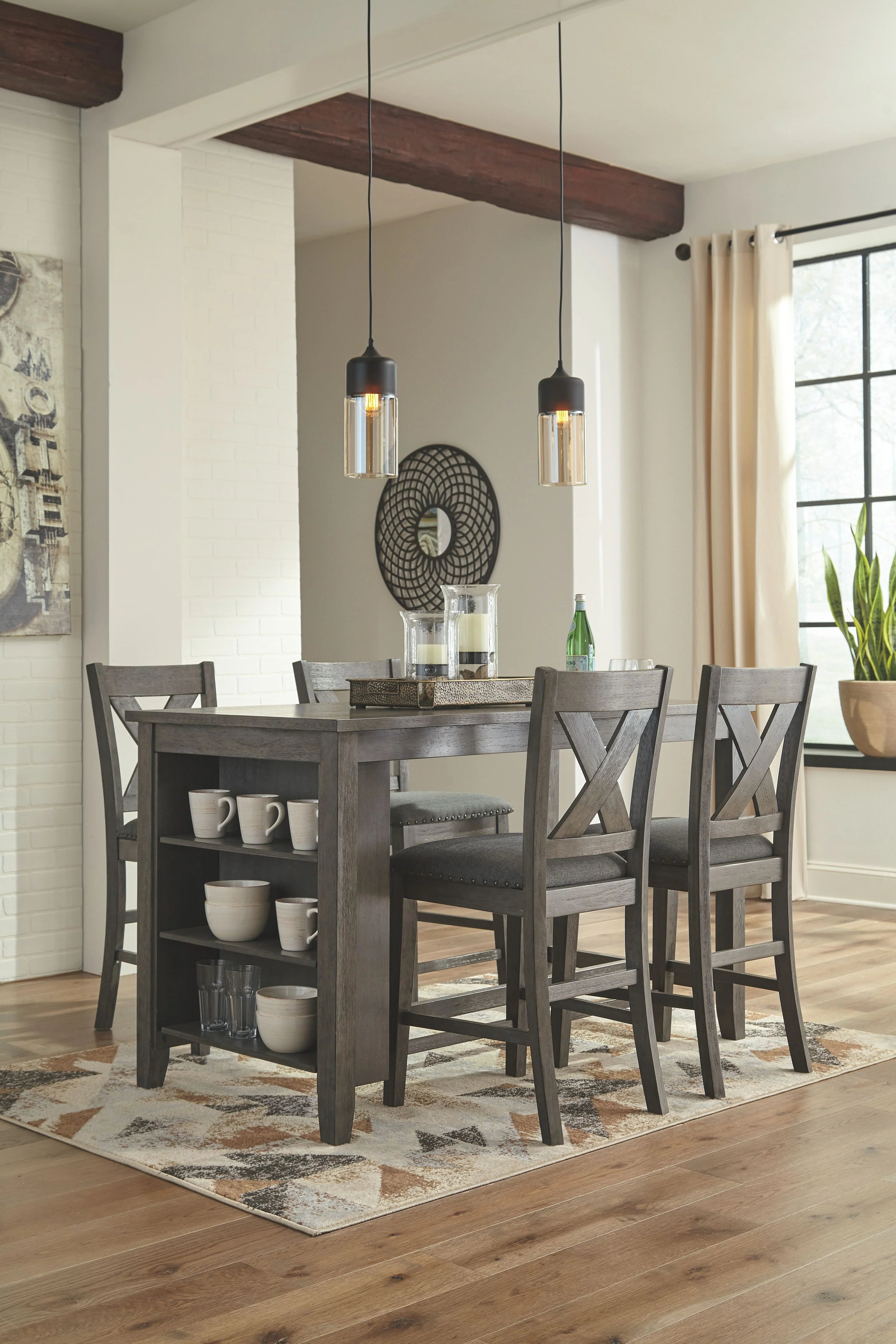 Caitbrook - Rectangular Counter Table Set - Image 3