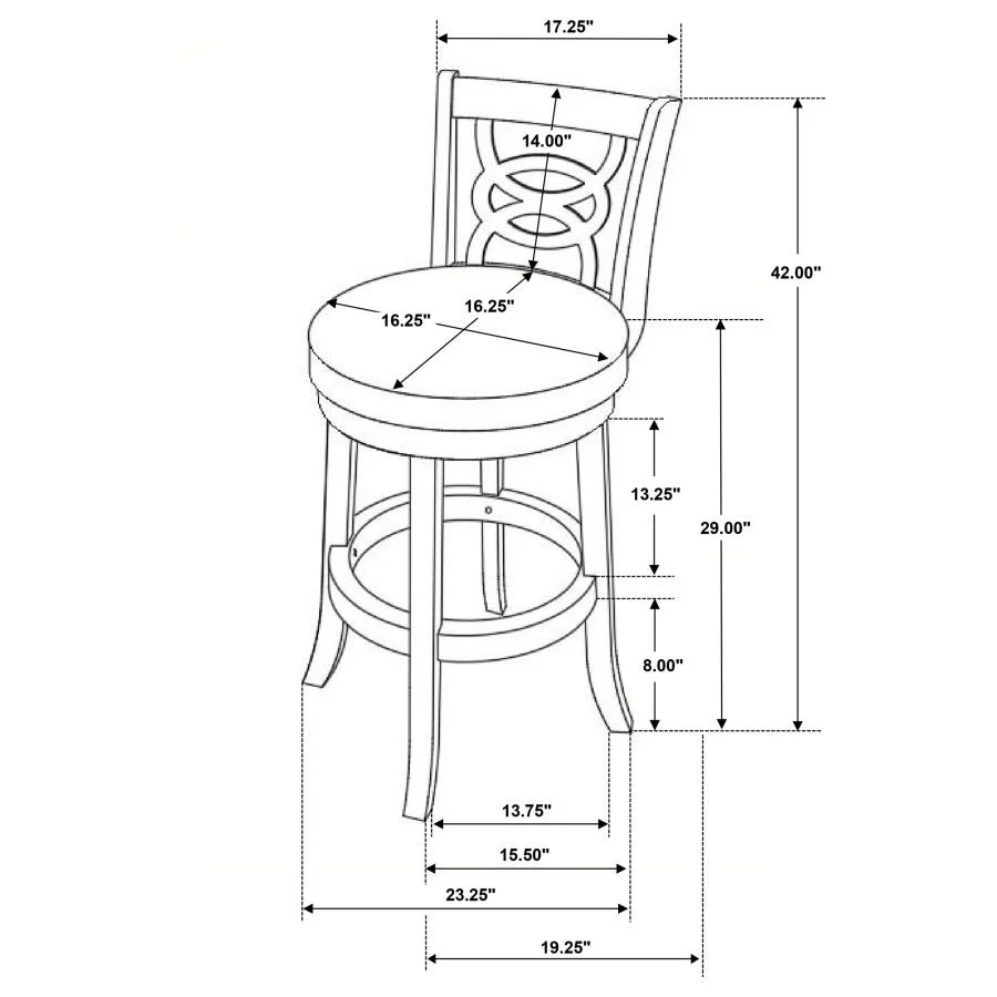 Calecita - Wood Swivel Counter Stool (Set of 2) - Image 26
