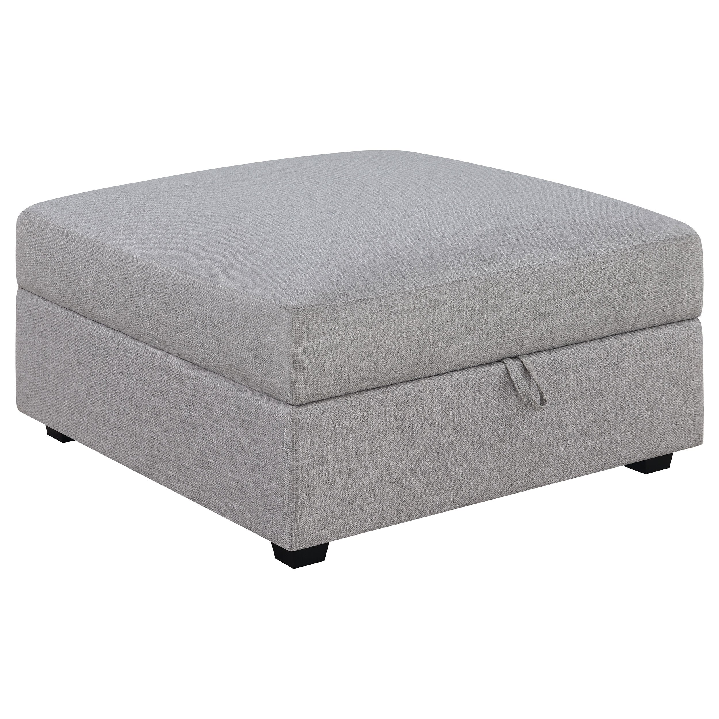 Cambria - Square Upholstered Storage Ottoman - Gray - Image 8